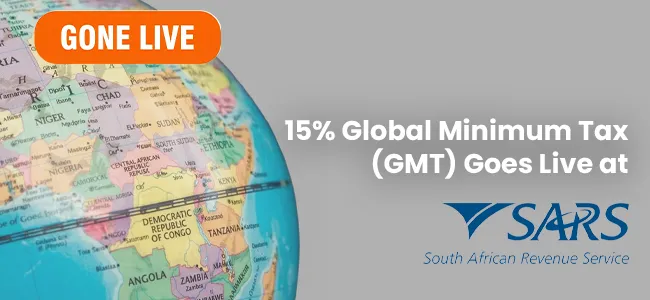 15% Globale Minimumbelasting (GMT) tree by SARS in werking